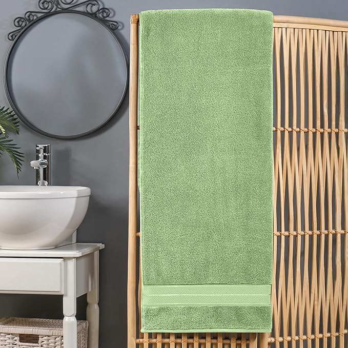 Elegant Comfort Three Line Popcorn Extra Large Luxury Bath Towel