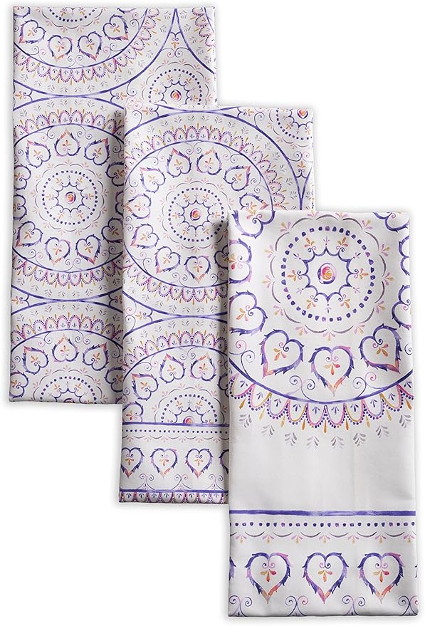 Maison d' Hermine Kitchen Towels Set of 3 100% Cotton 27.50" x 20" Reusable