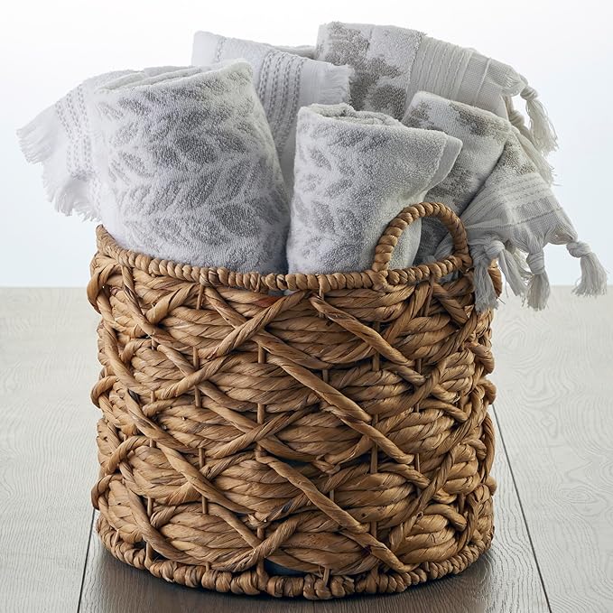 SKL Home Distressed Leaves 100% Turkish Cotton Premium 4-Piece Towel Set
