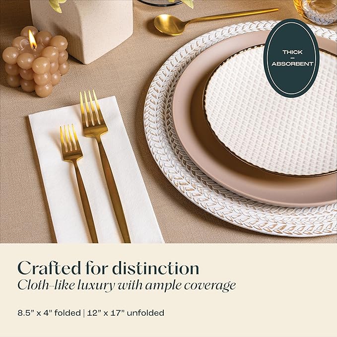 100-Pack Servietto Disposable Linen-Feel Guest Towels