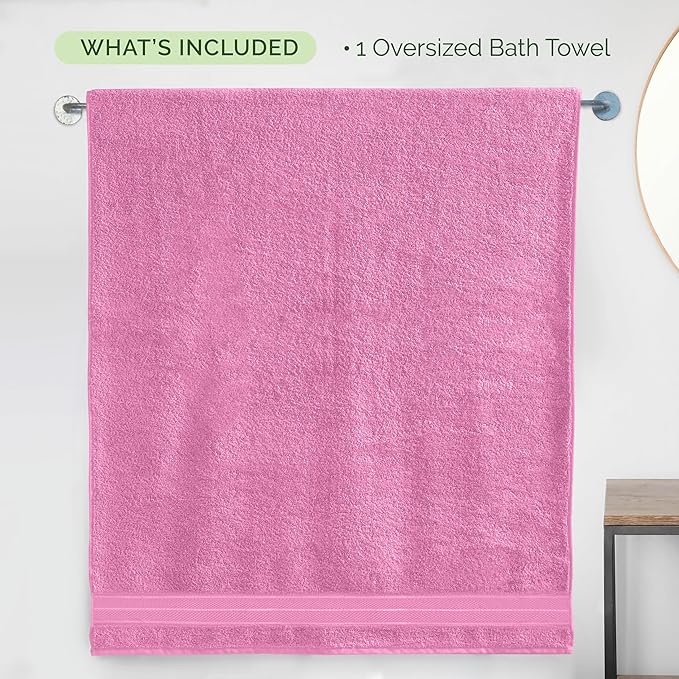 Elegant Comfort Three Line Popcorn Extra Large Luxury Bath Towel