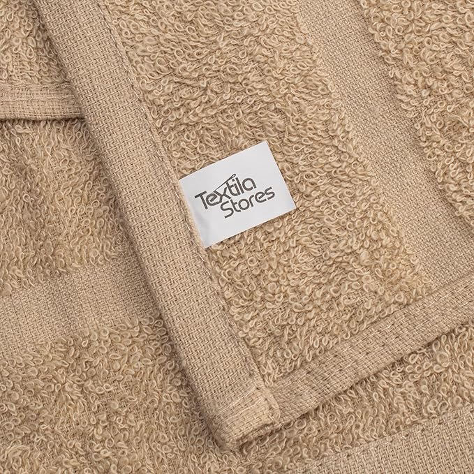 Basic Hand Towels 16x26 Inches – Bulk Pack of 24 – Beige Color – Soft and