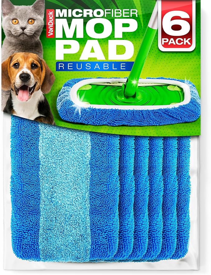 VanDuck Reusable Pet Heavy Duty Mop Pads Compatible