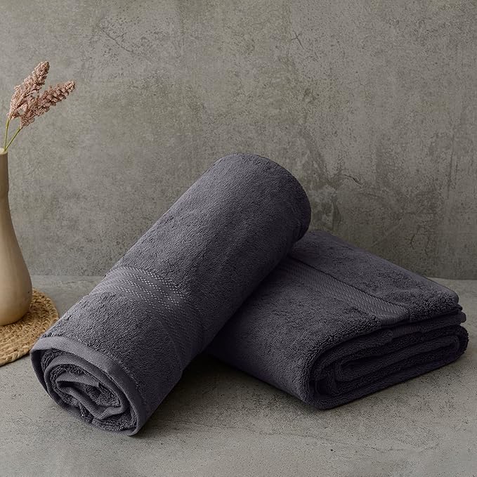 Fabdreams 100% Organic Cotton Bath Sheet Set of 2 700 GSM Oversized Towels