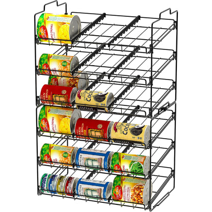 Deco Brothers Stackable Can Rack Organizer for Kitchen and Pantry, 3 Tier, Black