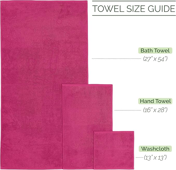 Elegant Comfort Luxury 6-Piece Towel Set, Premium Soft 100% Turkish Cotton