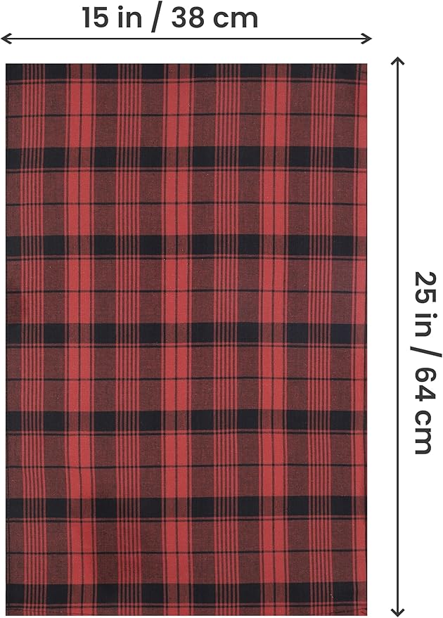 Utopia Towels Red & Black Dish Towels 100% Ring Spun Cotton Highly Absorbent &
