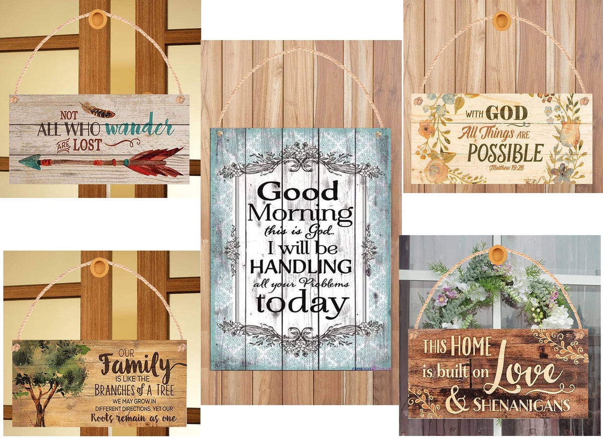 J.DXHY Welcome to Our Forever Sign, Rustic Wooden Welcome Wedding Sign, Brown, 18"x12"