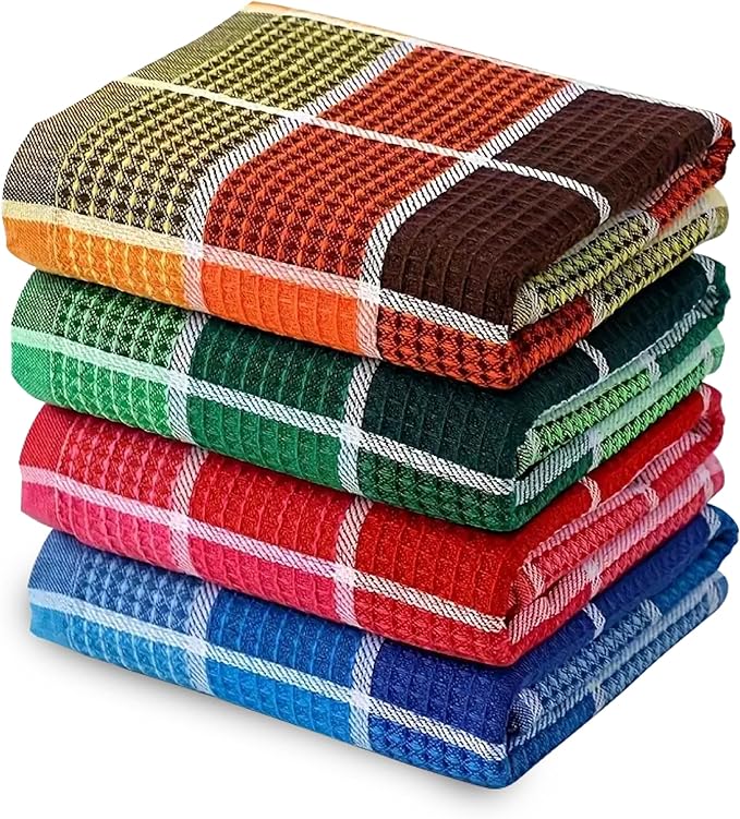 Premium Cotton Tea Towels Set– Super Absorbent, Durable & Soft, Kitchen Tea