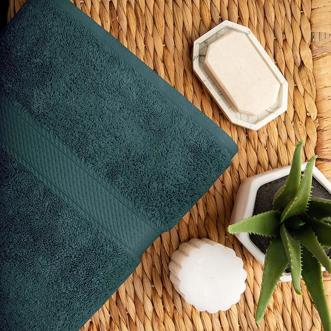 SUPERIOR Egyptian Cotton Pile 10 Piece Towel Set, Includes 2 Bath, 4 Hand