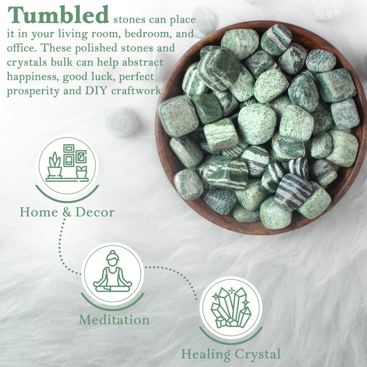 BEZAVO Swiss Opal Crystal Stones Bulk Natural Tumbled Healing Crystals for Reiki, Meditation, Witchcraft, Jewelry Making & Energy Work Polished Gemstone Set for Spiritual Home Décor, 1 LB