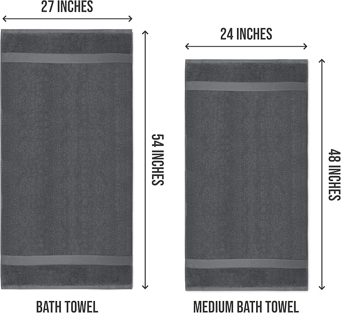 Utopia Towels 6 Pack Bath Towel Set, 500 GSM 100% Ring Spun Cotton Medium