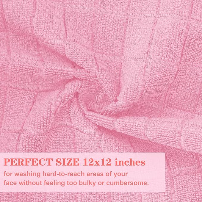 HOMERHYME Microfiber Washcloths, 50 Pack Wash Cloths Face Towel, Soft Lint Free