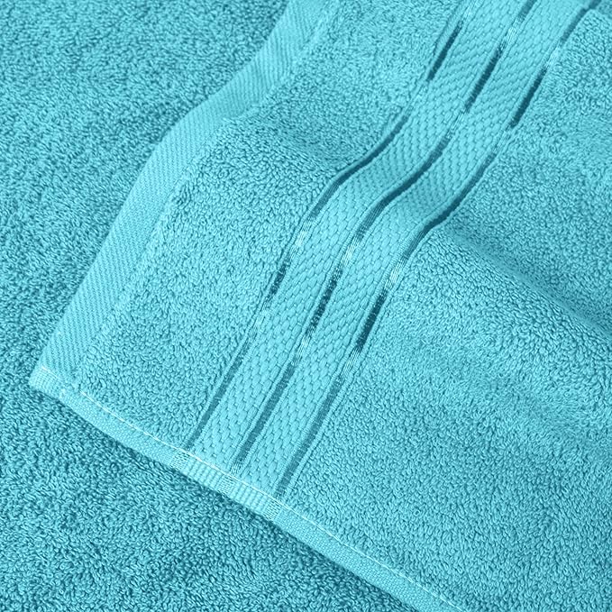 Elegant Comfort Three Line Popcorn Extra Large Luxury Bath Towel