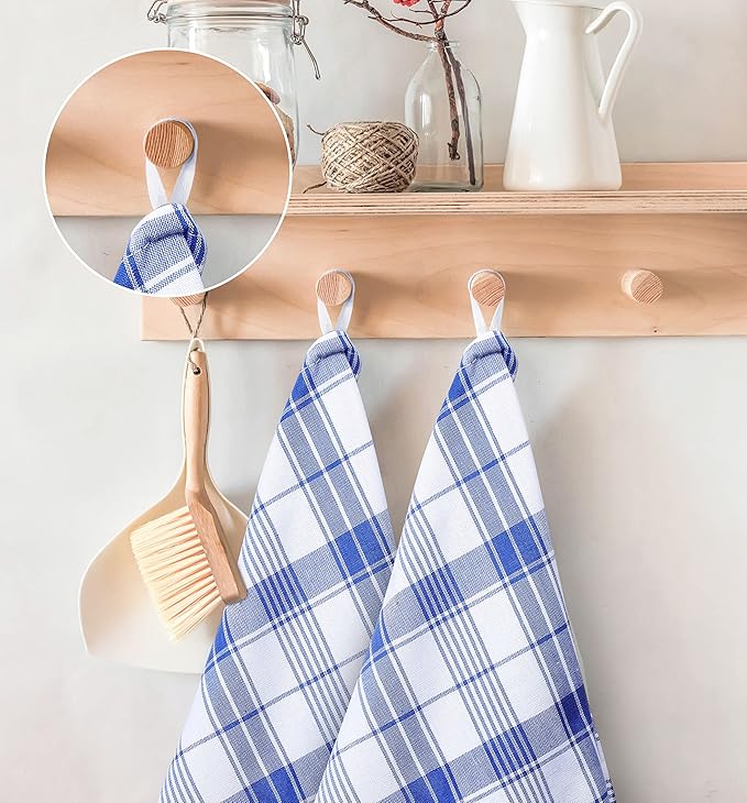 Utopia Towels Blue & White Dish Towels 100% Ring Spun Cotton Highly Absorbent &