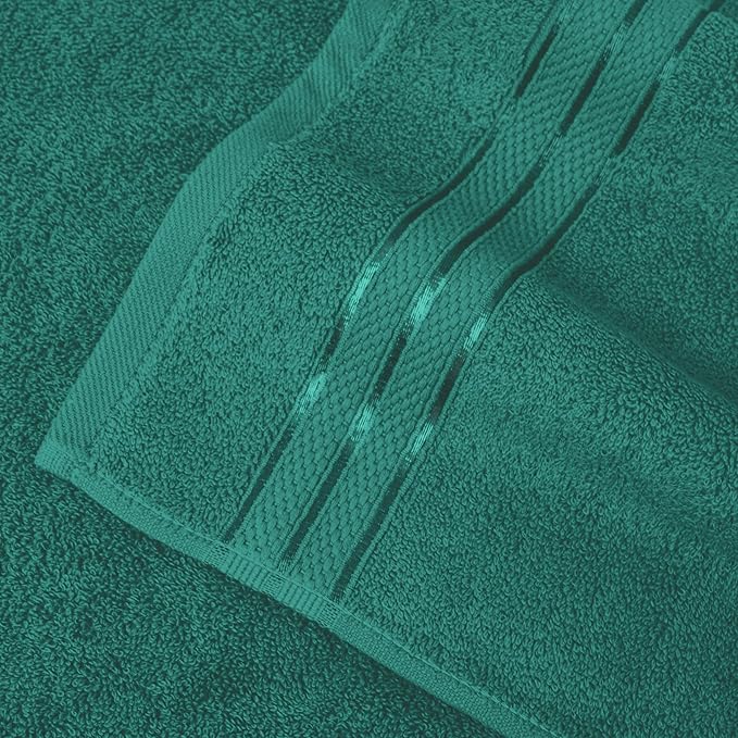 Elegant Comfort Three Line Popcorn Extra Large Luxury Bath Towel