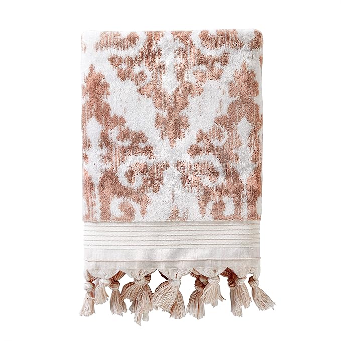 SKL Home Mirage Fringe 100% Turkish Cotton Bath Towel