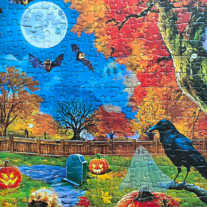 Halloween Puzzles 500 Pieces - Autumn Fall Jigsaw Puzzles for Adults- Light a Jack-o'-Lantern