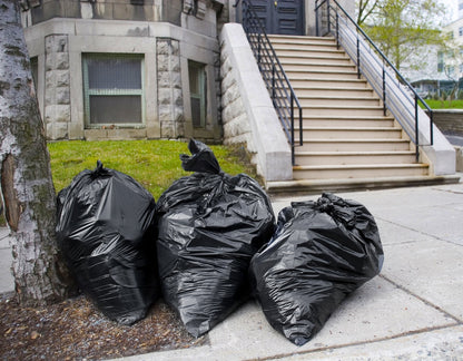 Tasker 64 Gallon Trash Bags Heavy Duty (Value-PACK 50 Bags w/Ties) 64 Gallon Trash Bags | 65 Gallon Trash Bag Heavy Duty Large Black Industrial Garbage Bags | 60 Gallon Garbage Bag