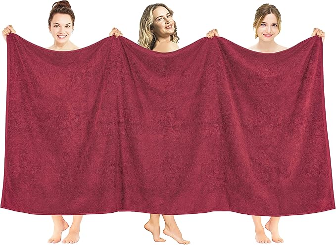 American Soft Linen 100% Cotton 600 GSM Turkish 40x80 Oversized Bath Towel Sheet
