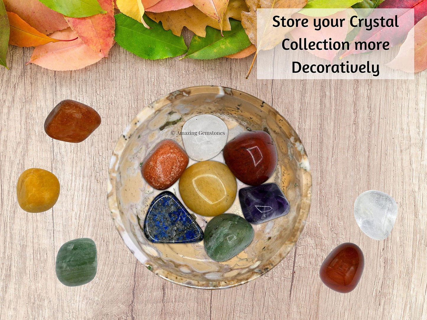 Conglomerate Jasper Crystal Bowl - 2 Inch Decorative Bowls for Room and Home Decor - Gemstone Healing Crystals for Elegant Display, Positive Energy Balance and Gift