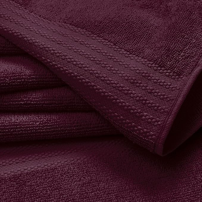 GLAMBURG Ultra Soft 12-Piece Washcloths Set 13x13-100% Ringspun Cotton