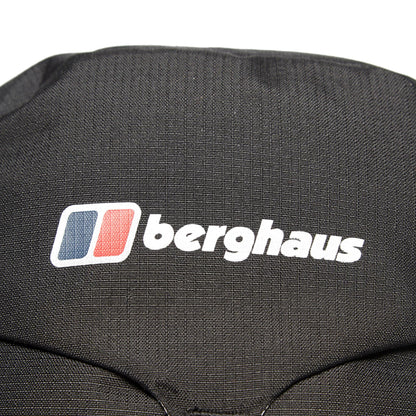 Berghaus Arrow 30 Litre Rucksack | Compact, Breathable Backpack, Travel and Camping Bag | Rain Cover Backpack, Black/Extrem Red, One Size