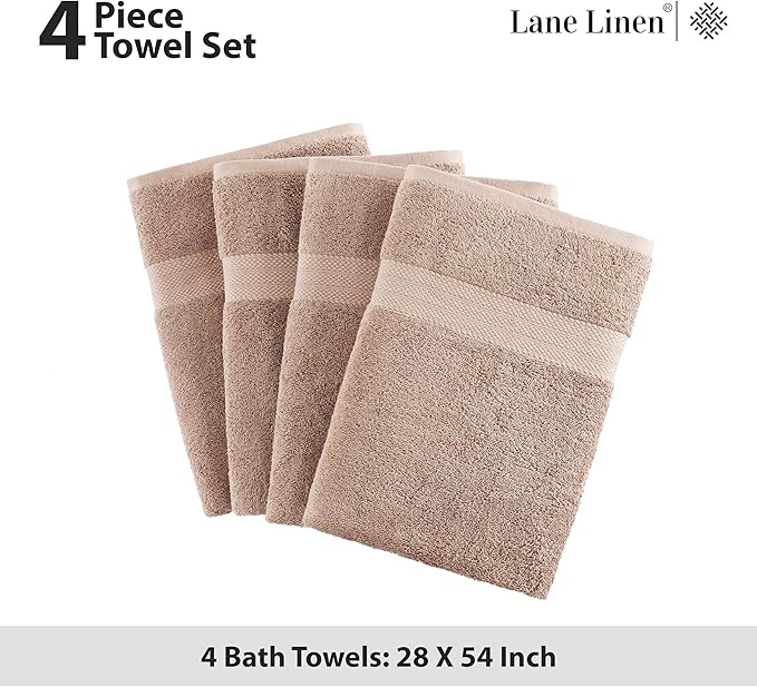 LANE LINEN Luxury Bath Towels Set of 4