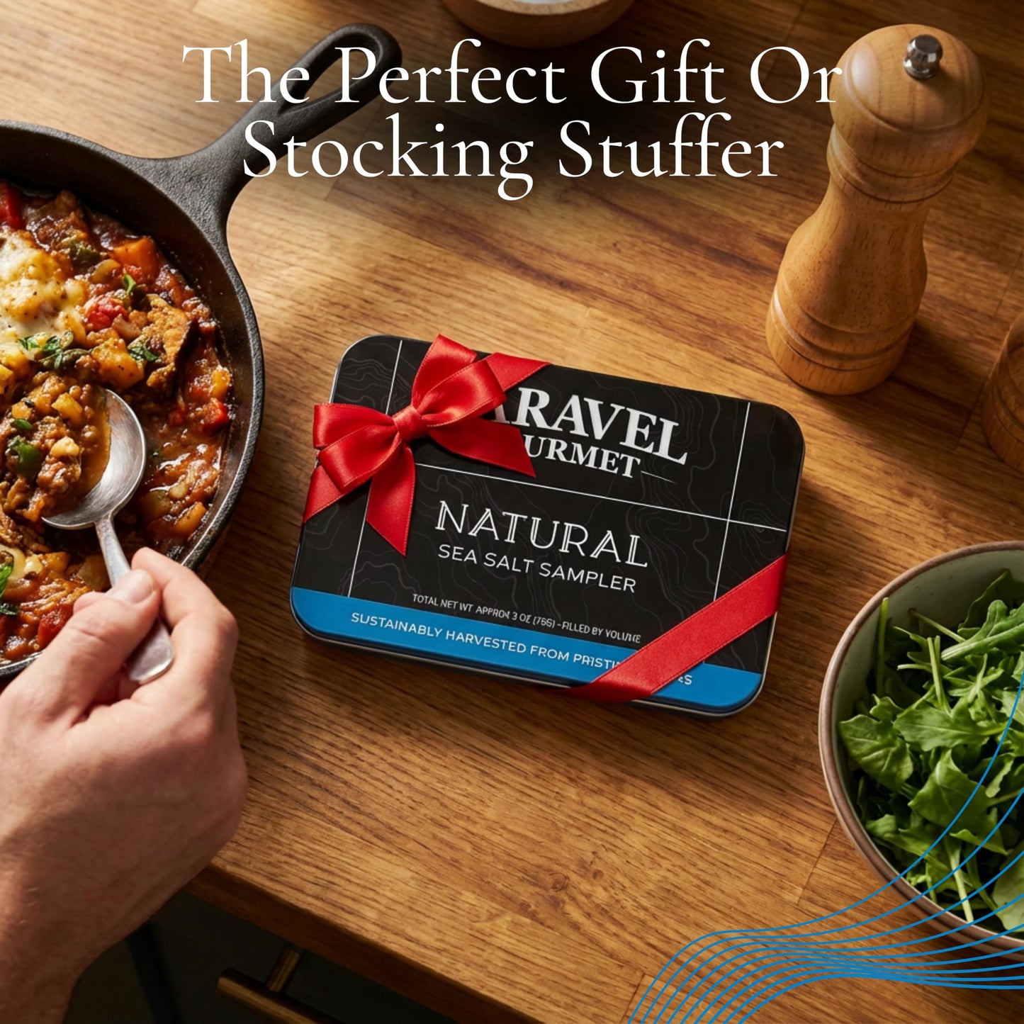 Natural Sea Salt Sampler Set, Pure Finishing with a Rich Taste, Gourmet Cooking Gift and Variety Pack from Around The World, 0.5 oz x Bundle of 6 Imported Salts - Caravel Gourmet