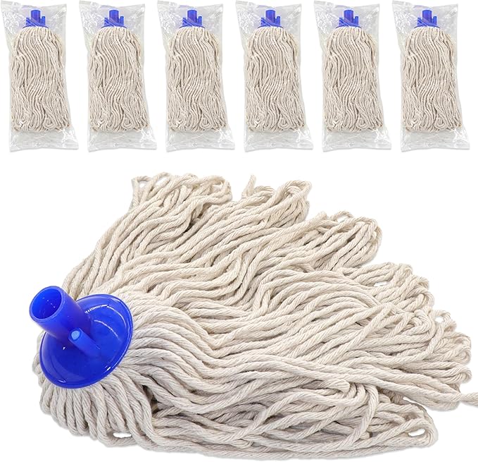 Cotton String Screw on Mop Replacement Head Compatible