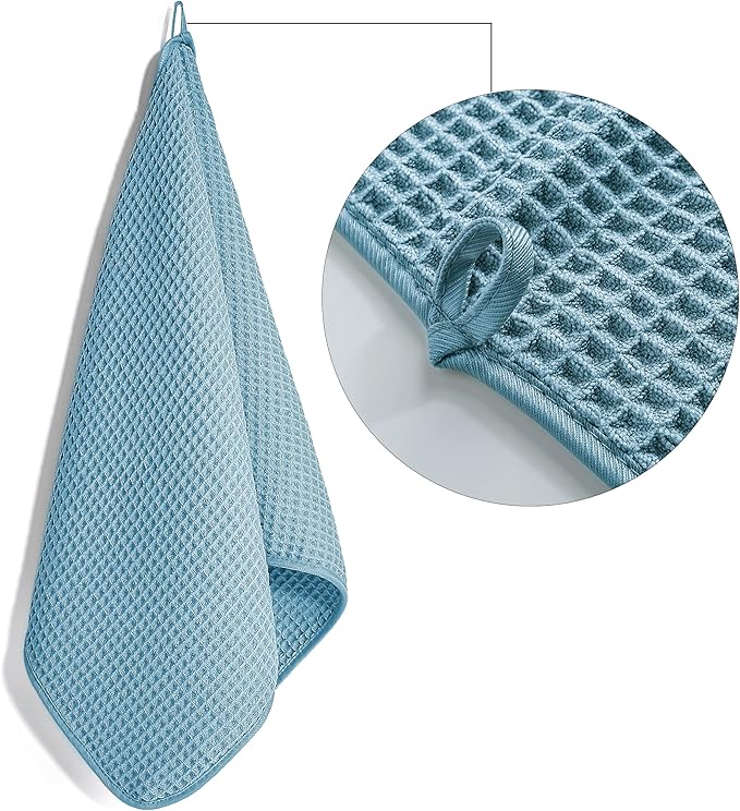 POLYTE 430 GSM Microfiber Lint Free Hand Towel, 16 x 30 in, 4 Pack