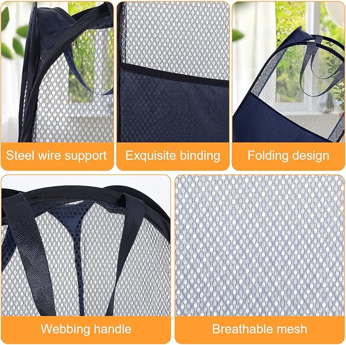 9Pcs Mesh Hamper Pop up Hampers