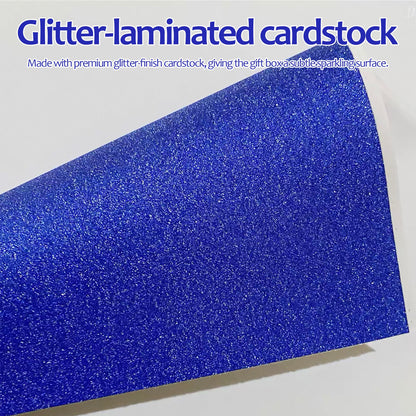 4-Layer Explosion Gift Box, 10''x10''x7'' Blue Glittery Creative Gift Boxes for Presents, DIY Surprise Gift Box Explosion for Birthday Valentine's Day Mother's Day and Anniversaries (Dark Blue)