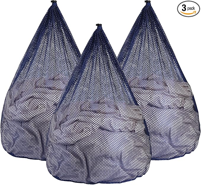3Pcs Mesh Laundry Bags Washing Machine Mesh Wash Bags Jumbo