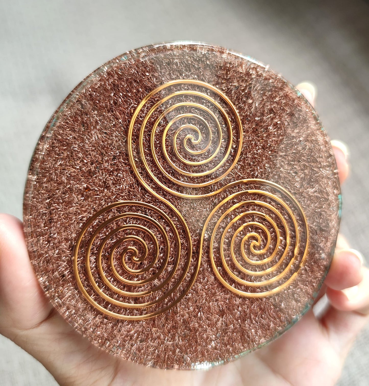 ZZYBIA LARGE 4" Malachite Crystals Metatron's Cube Merkaba Coaster Water Charging Plate Energy Dome