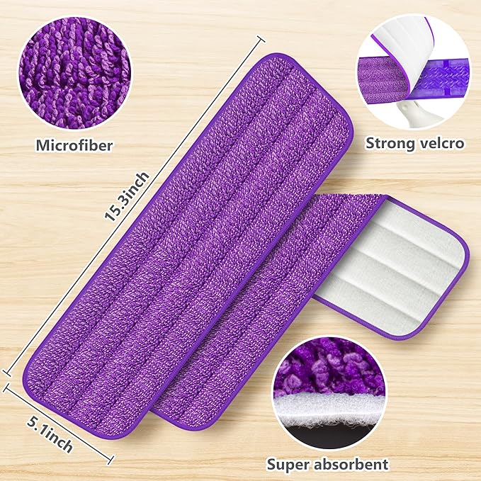 6 Pack Reusable Mop Pads Compatible