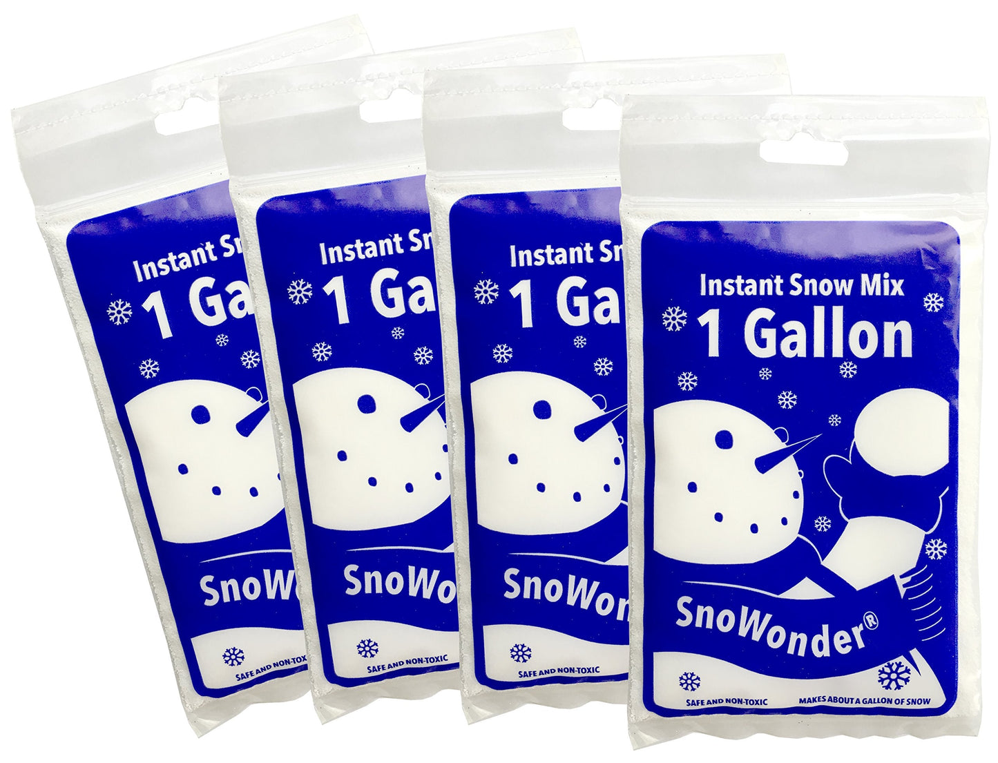 SNOWONDER Instant Snow Fake Artificial Snow, Also Great for Making Cloud Slime - Mix Makes 4 Gallons of Fake Snow