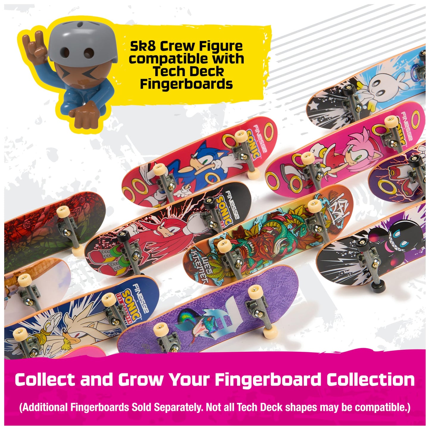 Tech Deck Sk8 Crew 2-in-1 Transforming Ultra Sk8 Bus & Storage with Fingerboard & Figure, Collectible Mini Skateboards, Kids’ Toys for Ages 5 and up