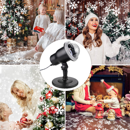 Christmas Projector Lights Outdoor, Snowflake Projector Lights with Wireless Remote Control for Christmas Decorations Lights New Year Party