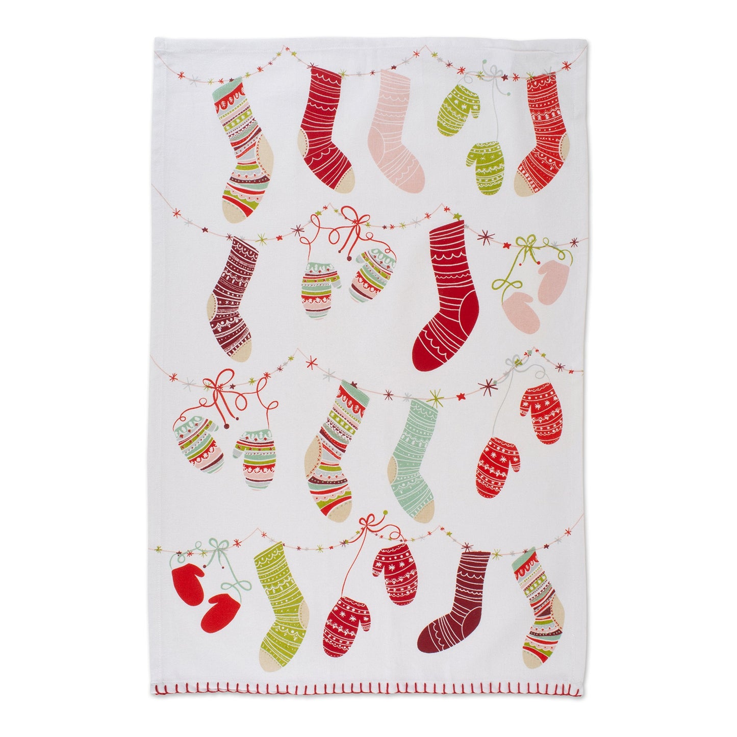 DII Holiday Dish Towels Christmas Kitchen Décor, 18x28, Holiday Trimmings, 2 Piece