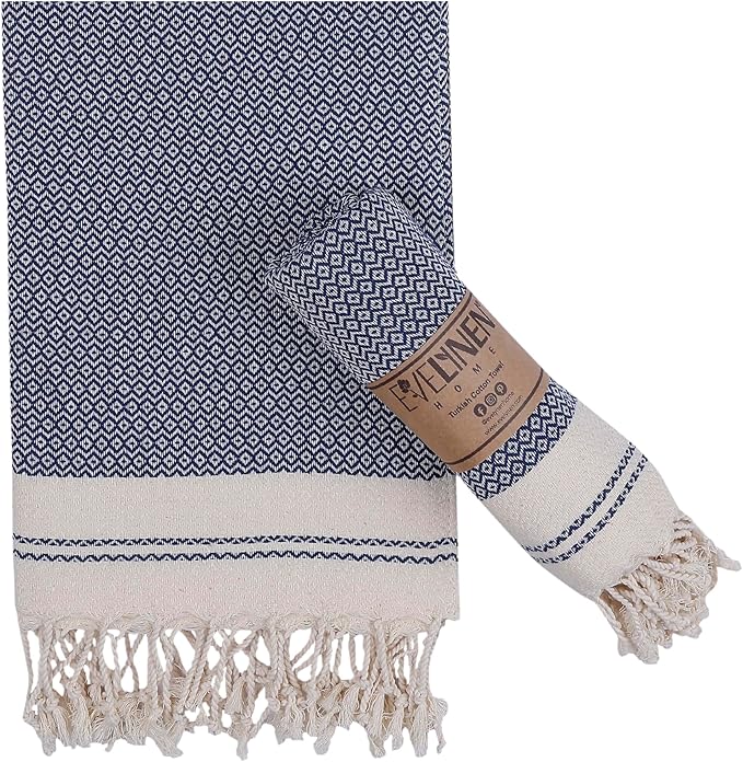 Evelynen Turkish Hand Towels for Bathroom & Kitchen Towels Decorative Set of 2