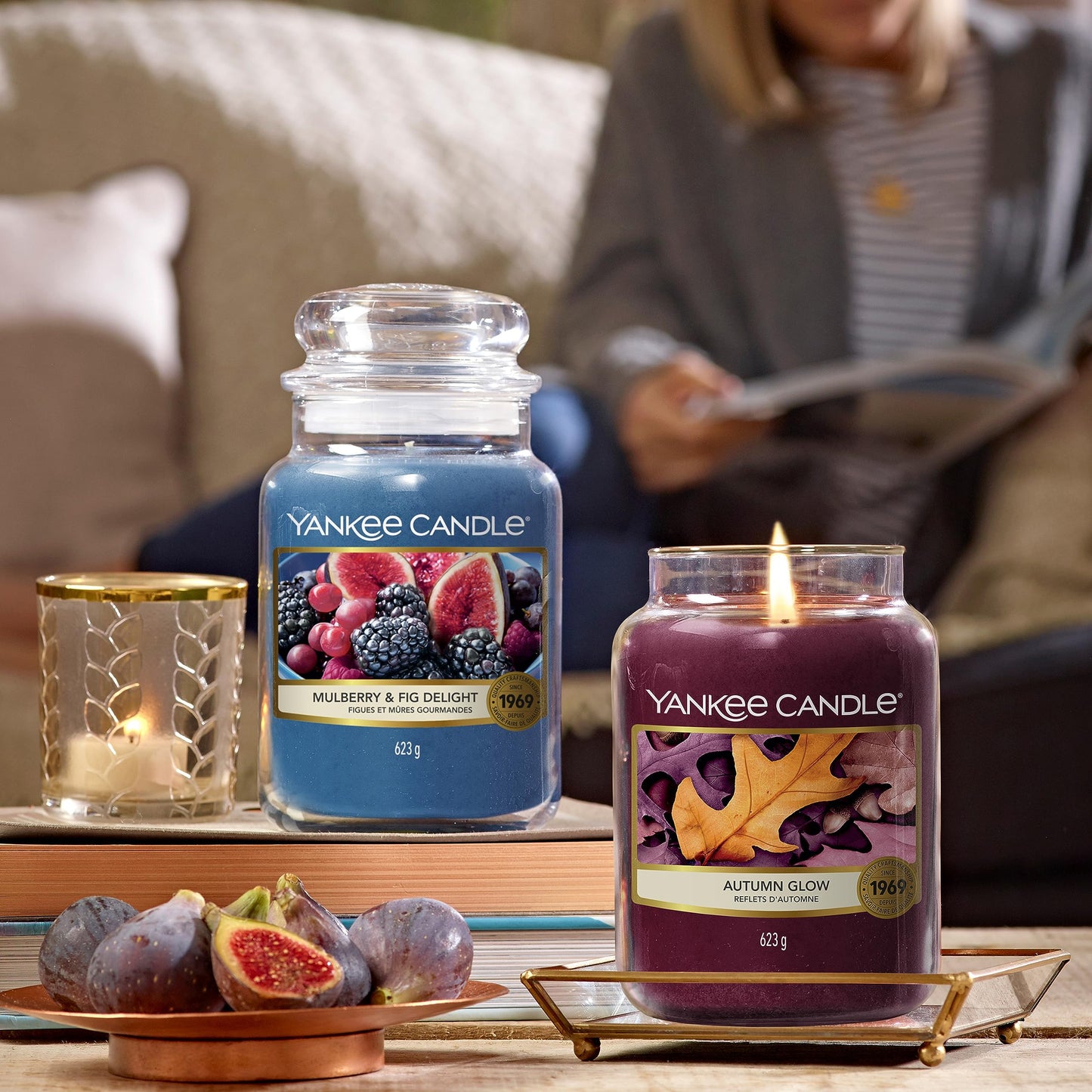Yankee Candle Scented Candle | Mulberry & Fig Delight Large Jar | Long Burning Candles: up to 150 Hours | Perfect Gifts for Women