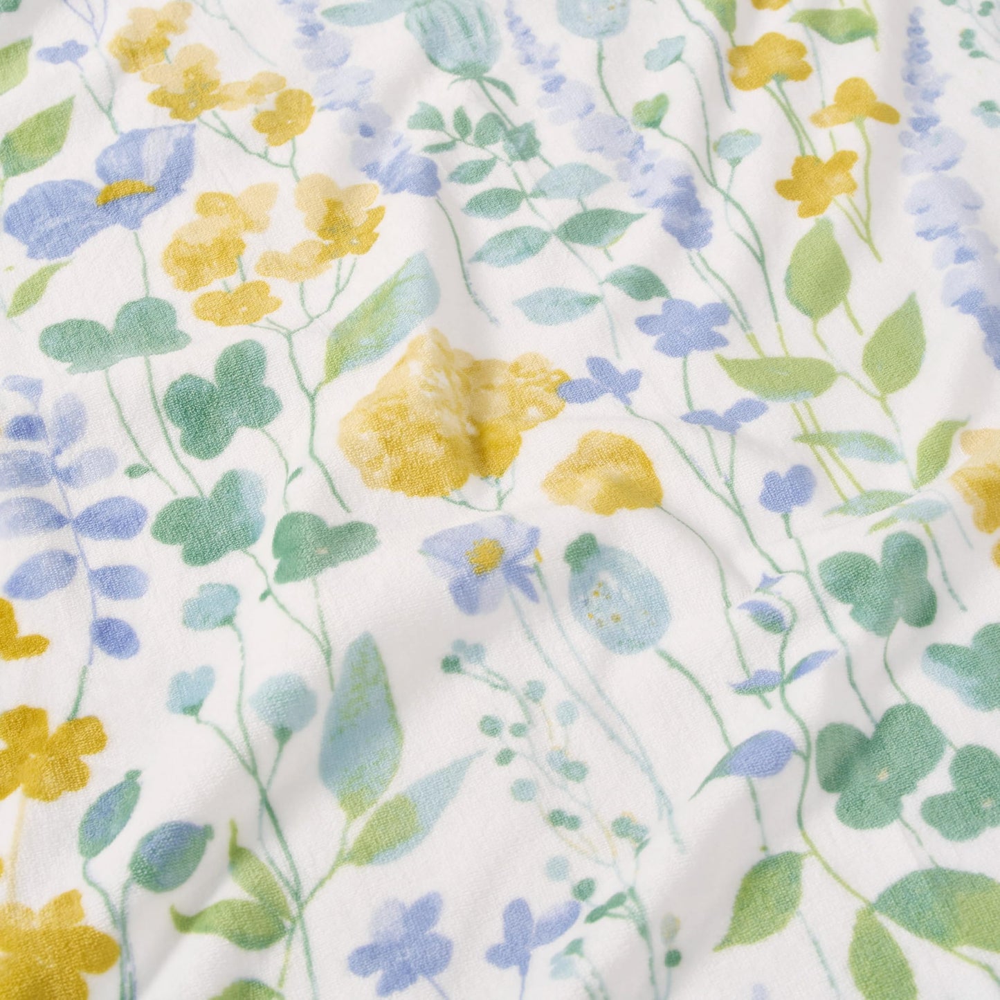 Creative Home Ideas Oversized Plush Throw Blanket 60" x 70", Talia Floral Chambray Blue
