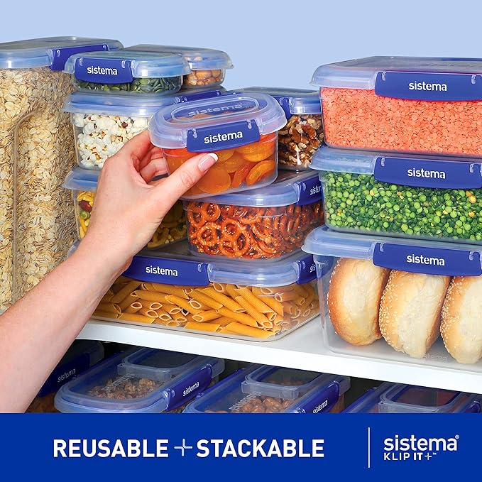 Sistema KLIP IT PLUS Food Storage Containers | 7.5 L Rectangle | Stackable &