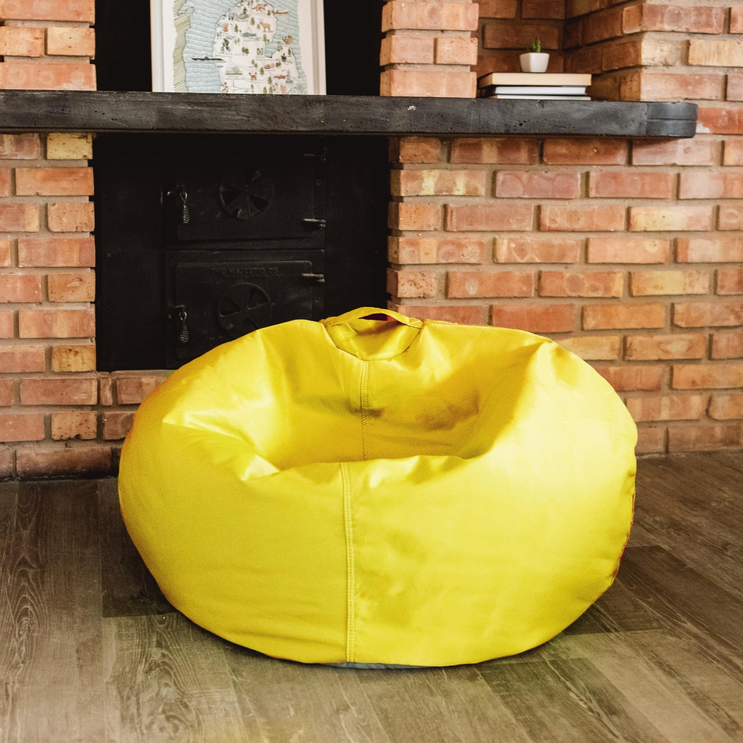 Big Joe Classic Bean Bag Chair, Mini Clouds Oat Smartmax, Durable Polyester Nylon Blend, 2 feet Round