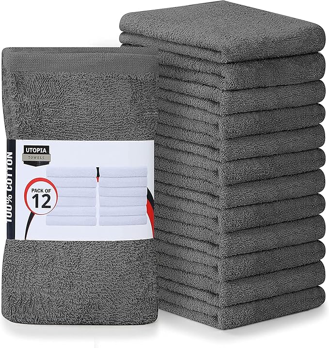 Utopia Towels Kitchen Bar Mops, 16 by 19 Inches, 100% Cotton Super Absorbent