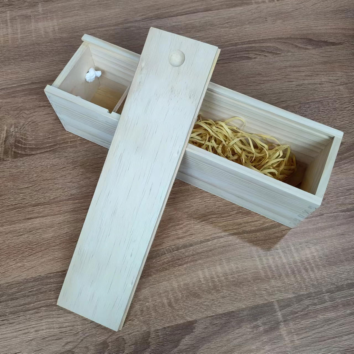 ARTAWEIN Premium DIY Wooden Wine Box - Ideal for 750ml Storage & Shipping with Single Bottle Holder and Rope Carry Handle for Birthday Party, Housewarming, Wedding, Anniversary (3 pack)