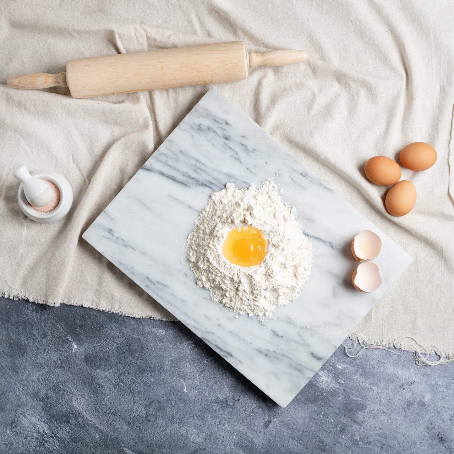 Thirteen Chefs Marble Cutting Board - 16 x 12 Inch Marble Slab Pastry Board for Charcuterie, Cheese, Dough, Dessert - Decorative Stone Cutting Board for Kitchen and Home