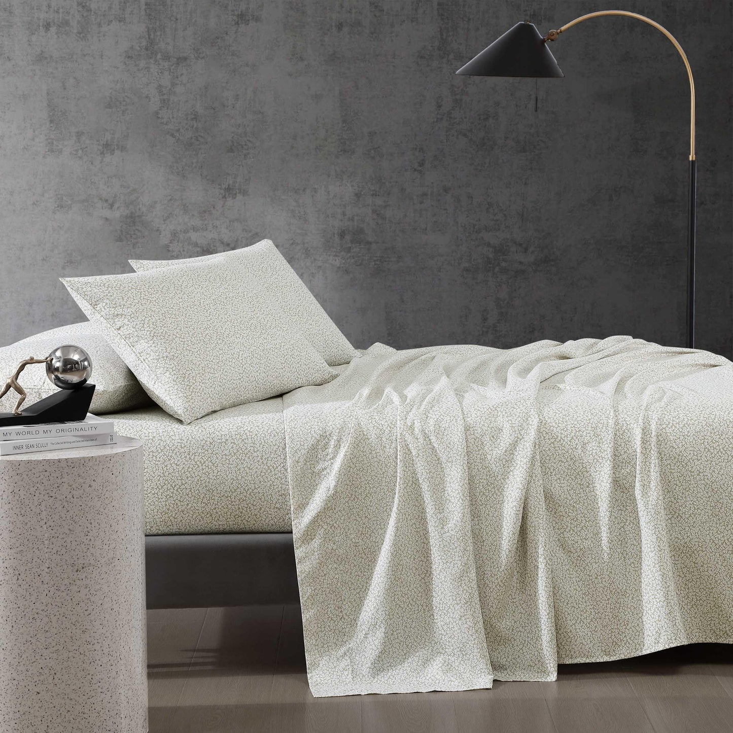 Kenneth Cole - Queen Sheet Set, Super Soft Wrinkle-Resistant Bedding with Bonus Pillowcases, Floral Home Decor, Oeko-Tex Certified (Chill Flowers Beige, Queen)