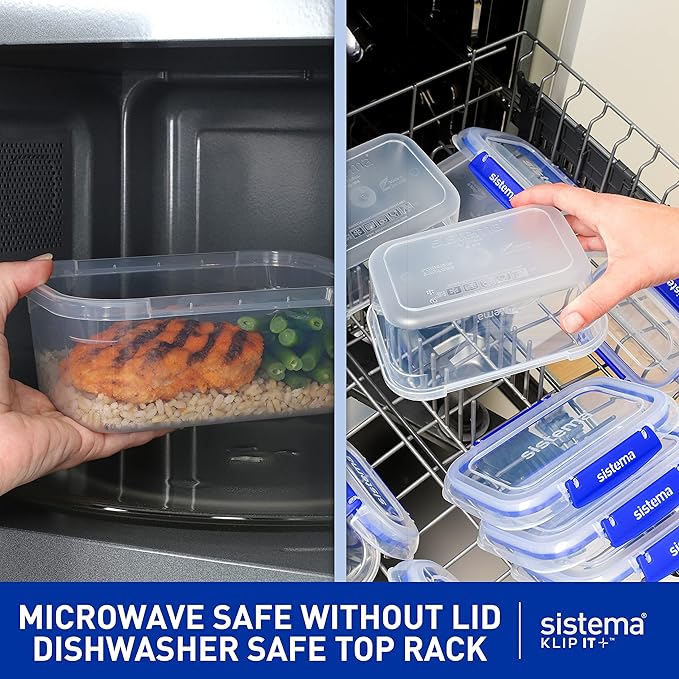 Sistema KLIP IT PLUS Food Storage Containers | 7.5 L Rectangle | Stackable &